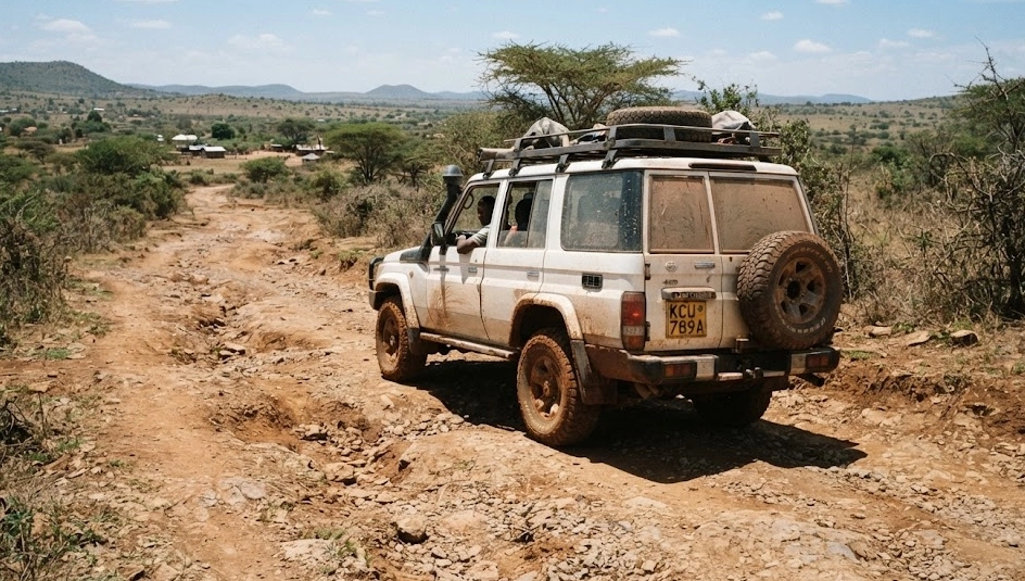 SUV rijden op Afrikaanse wegen